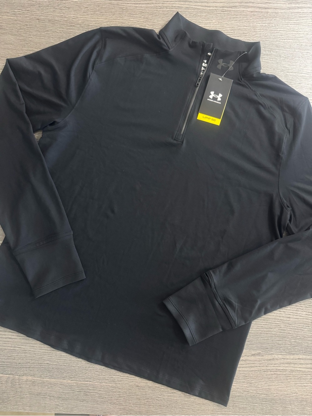 Under Armour UA Launch Pro Men’s Size XL Black 1/4 Zip Mock Neck Pullover UPF 50